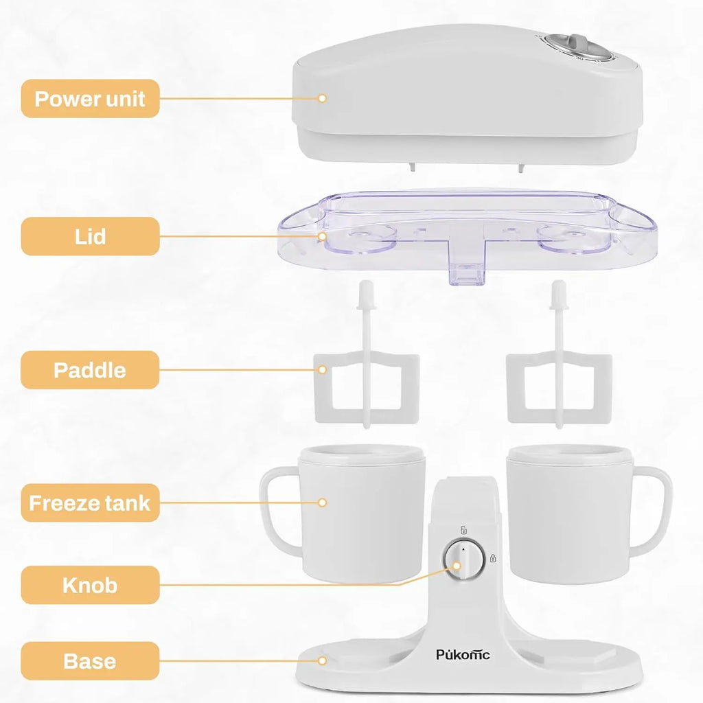 Home Ice Cream Maker with Two Bowls