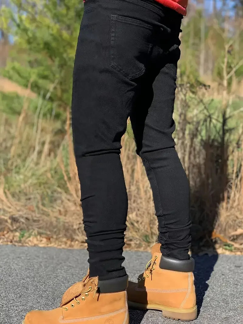 Men's Slim Fit  Washed Jeans
