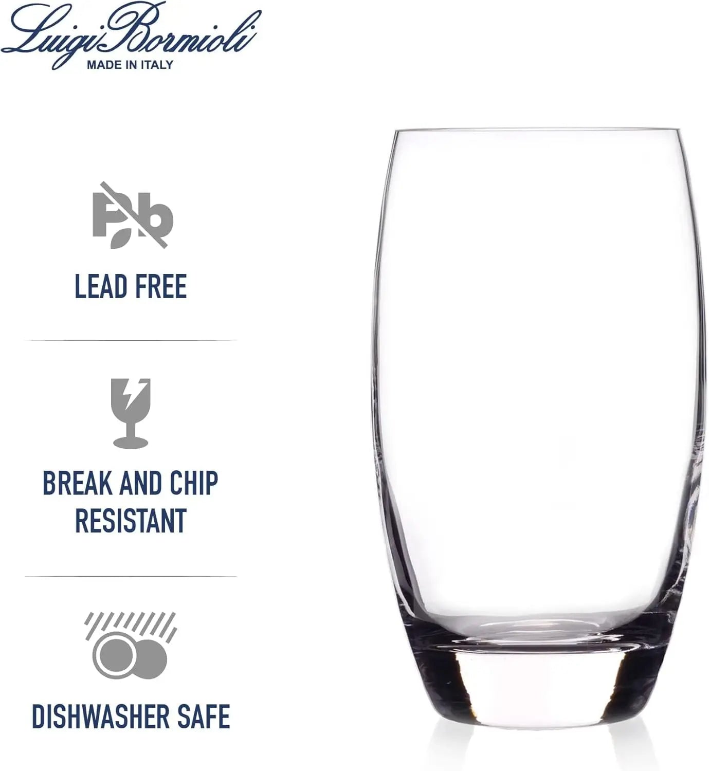 Set of 4 Lead-Free Crystal Tall Tumblers