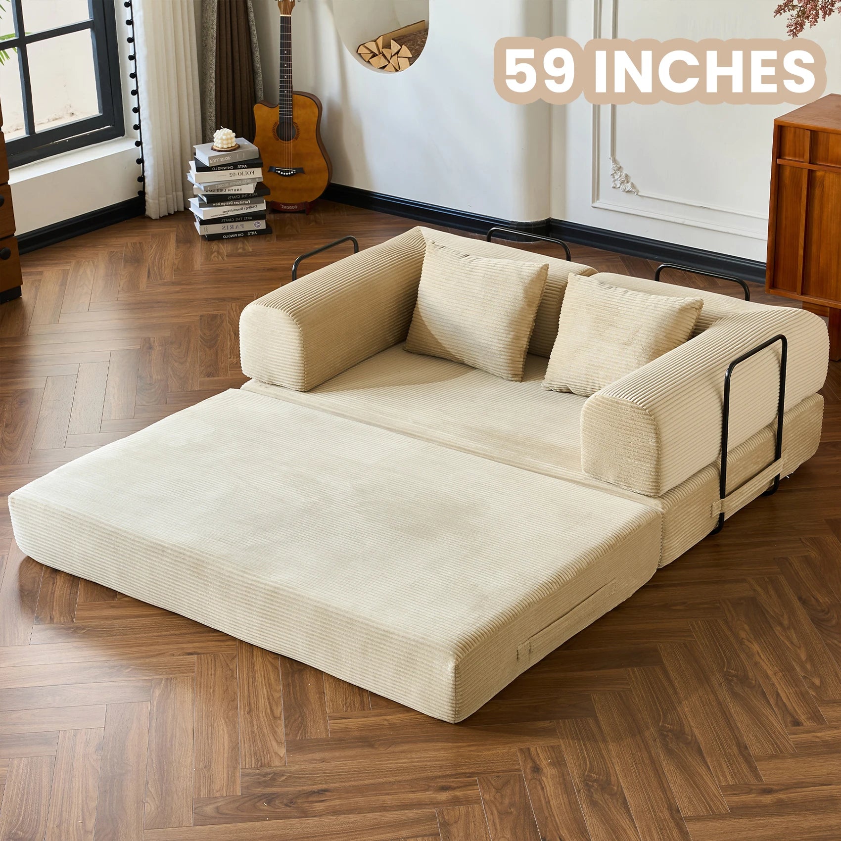 79'' Boneless Couch Foldable Convertible