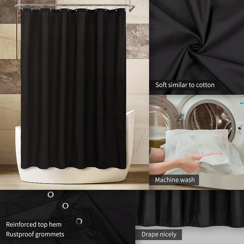 Waterproof Shower Curtain with Magnets