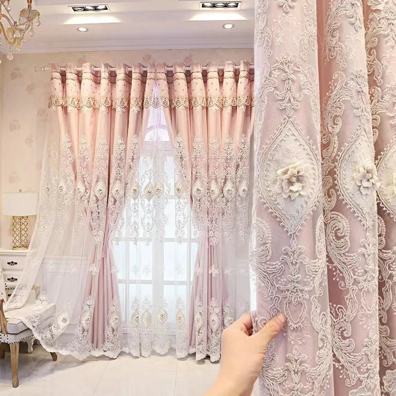 Luxury Vintage-Style Embroidered Curtains