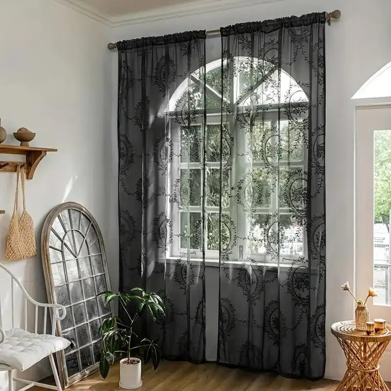 Elegant Balcony Sheer Lace  Curtains