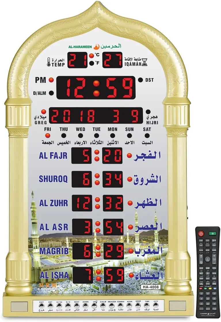 Digital Azan Clock with LED Display