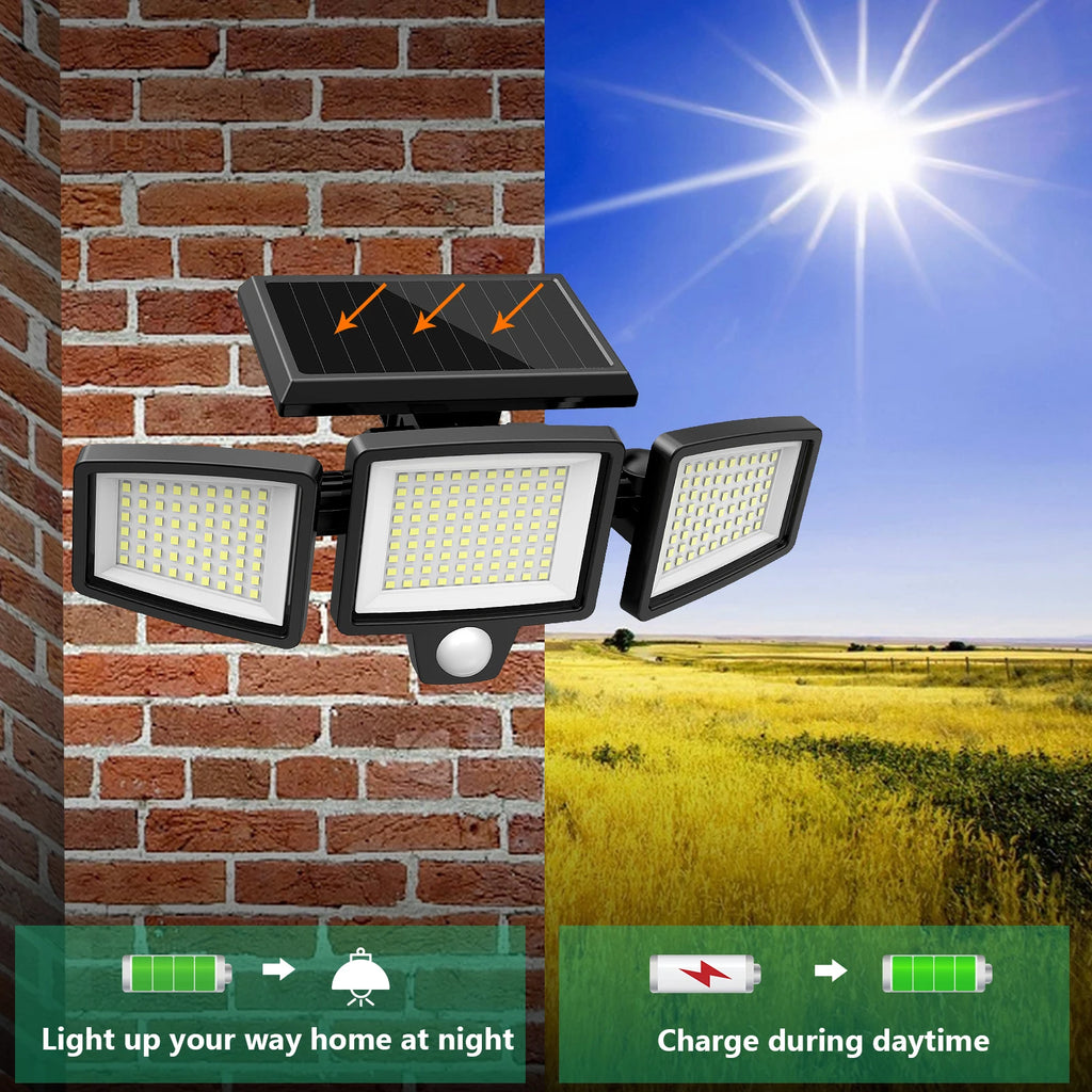 3-Head Solar Outdoor Light