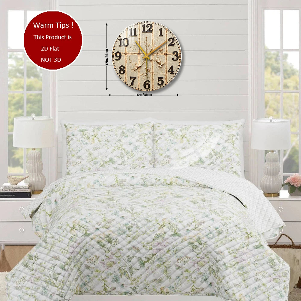 Tempered Glass Wall Clock Vintage