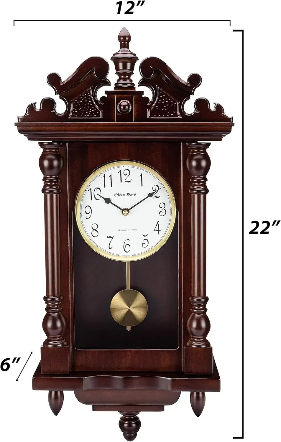 Wall Clock with Real Wood