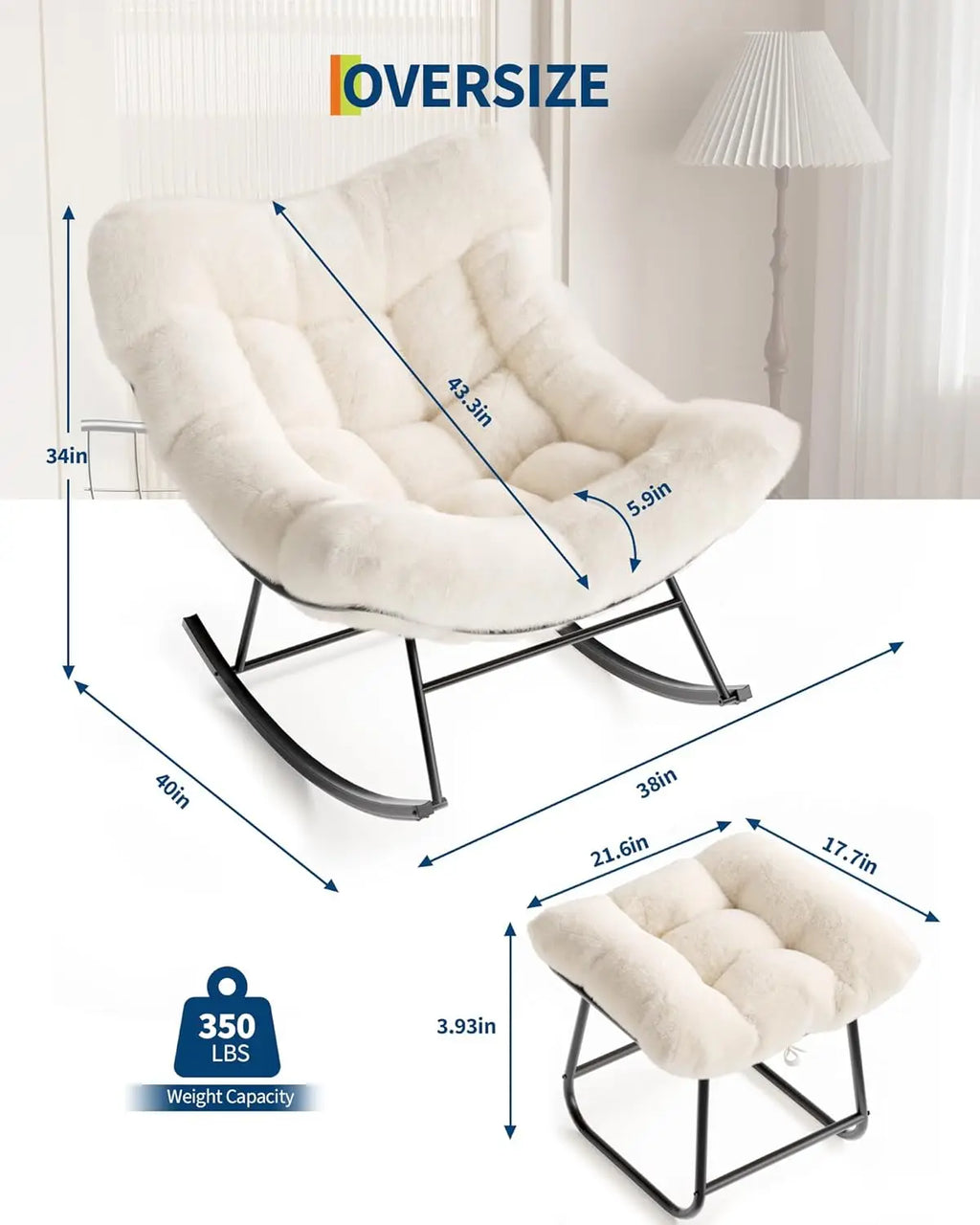 Patio Lounge Chair Rattan Egg Rocker