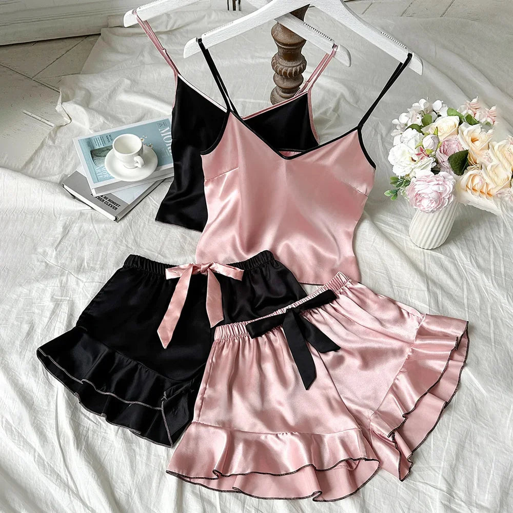 Smooth Satin Pajamas Set