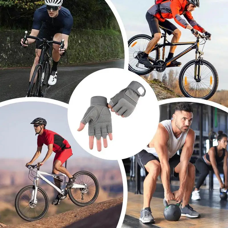 Anti - Slip Fingerless Work Gloves
