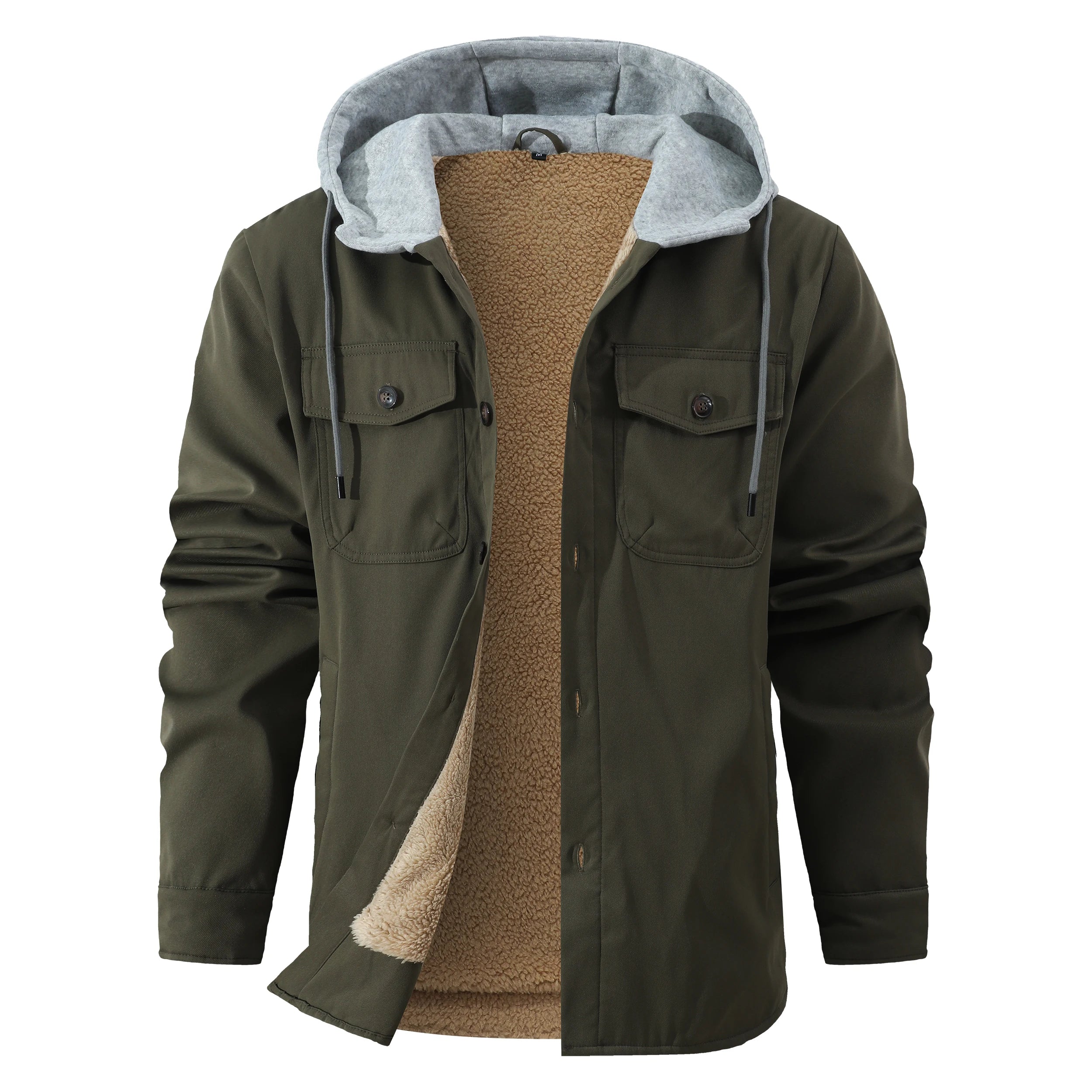 Fleece-Lined Hooded Jacket