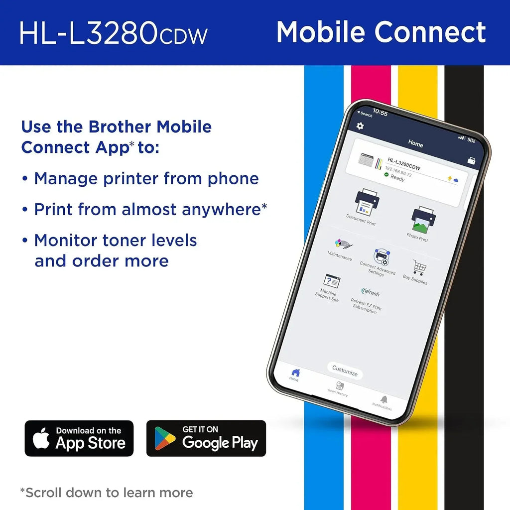 Wireless Compact Digital Color Printer with Laser