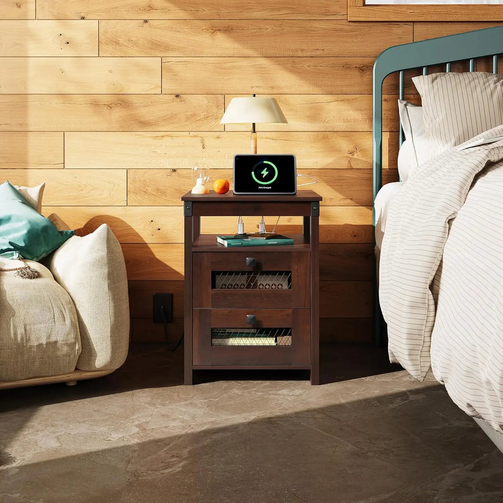 Nightstand with Charging Station
