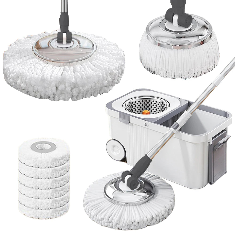 Spin Mop Bucket 6 Microfiber Refills
