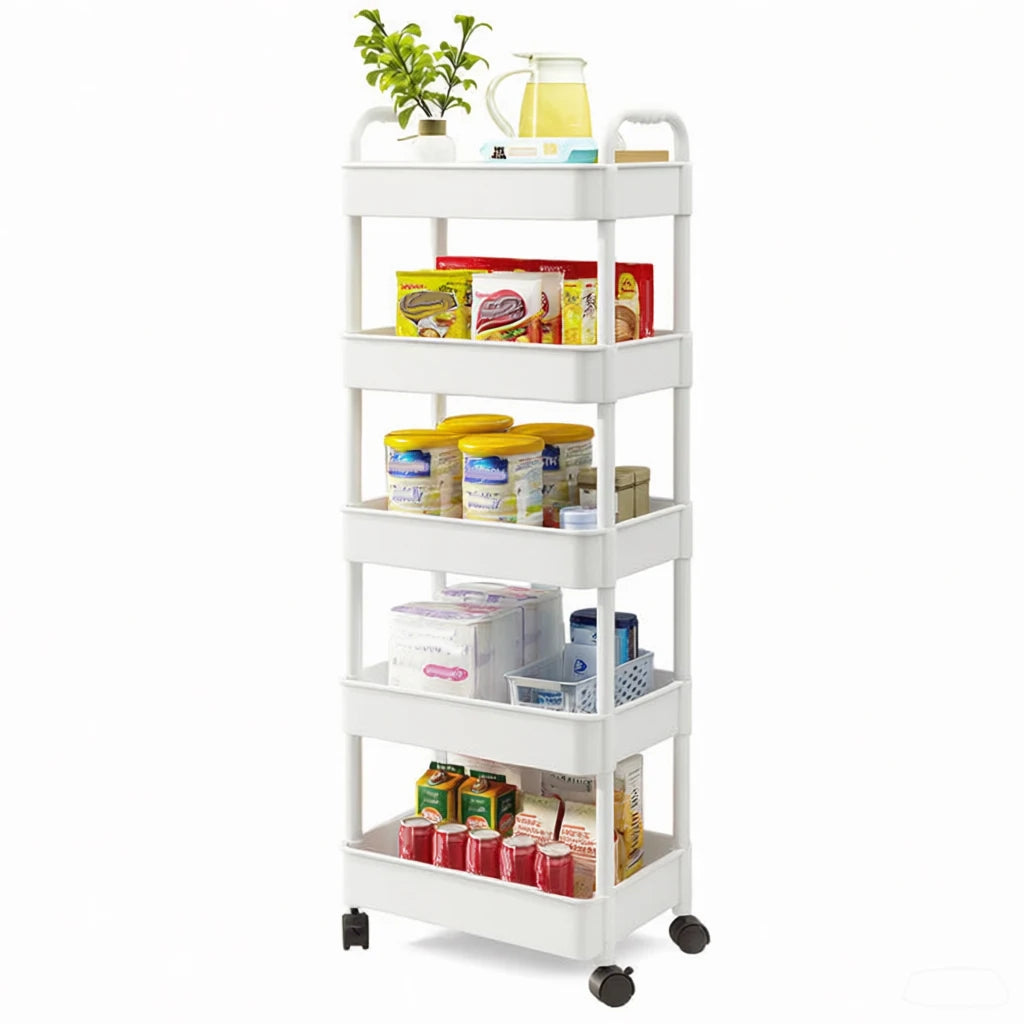 5 Levels Trolley with Wheels and Handle