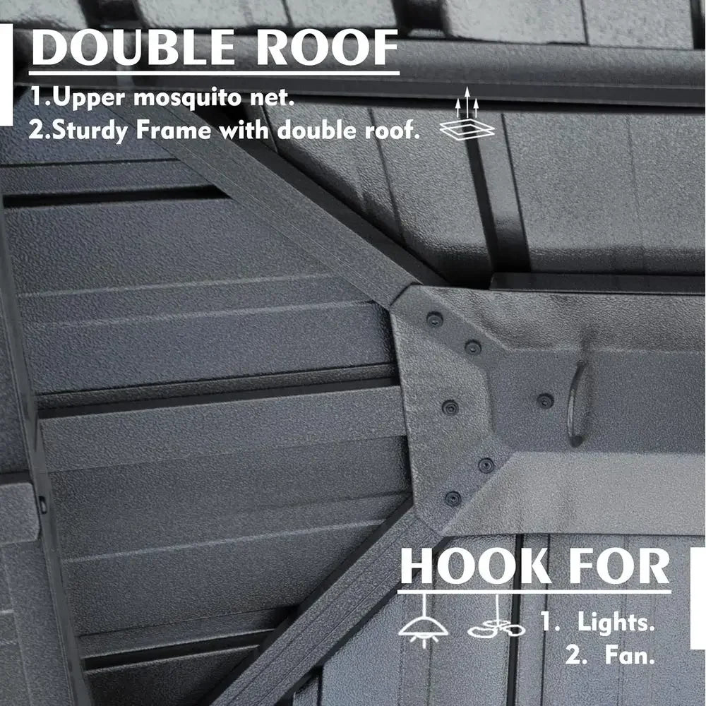 10' x 12' Steel Double Roof Outdoor Pavilion
