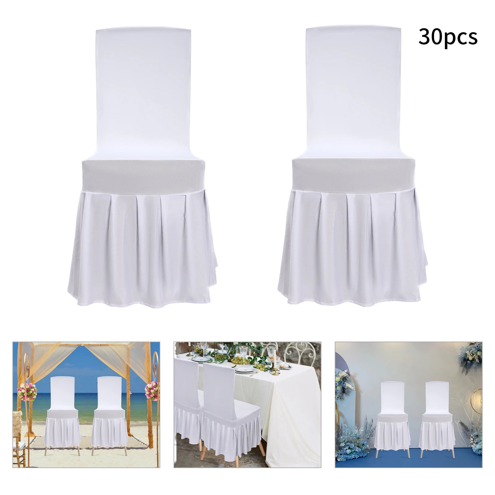 Wedding Pleated Chair Covers