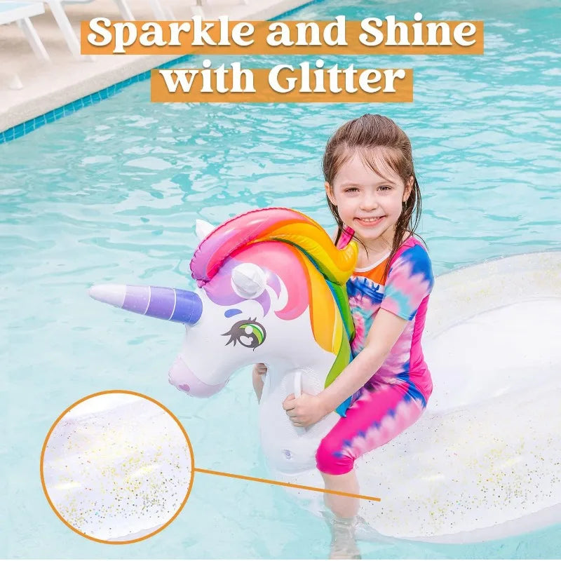 Unicorn Pool Float Inflatable Rainbow Floaty