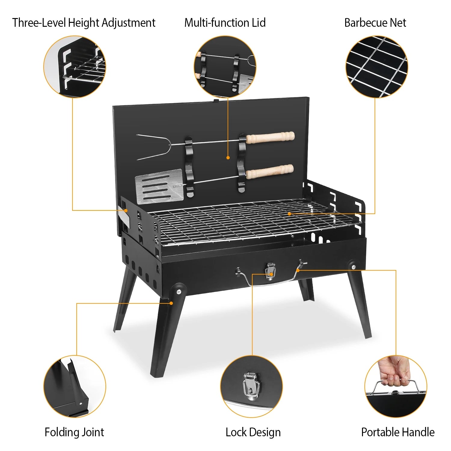 Portable Charcoal BBQ Grill