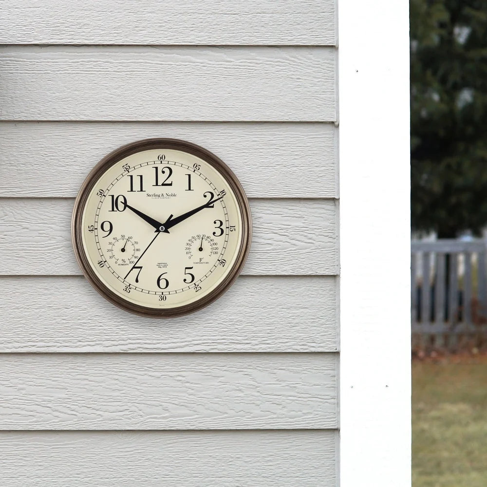 Antique Bronze Indoor/ Outdoor Wall Clock
