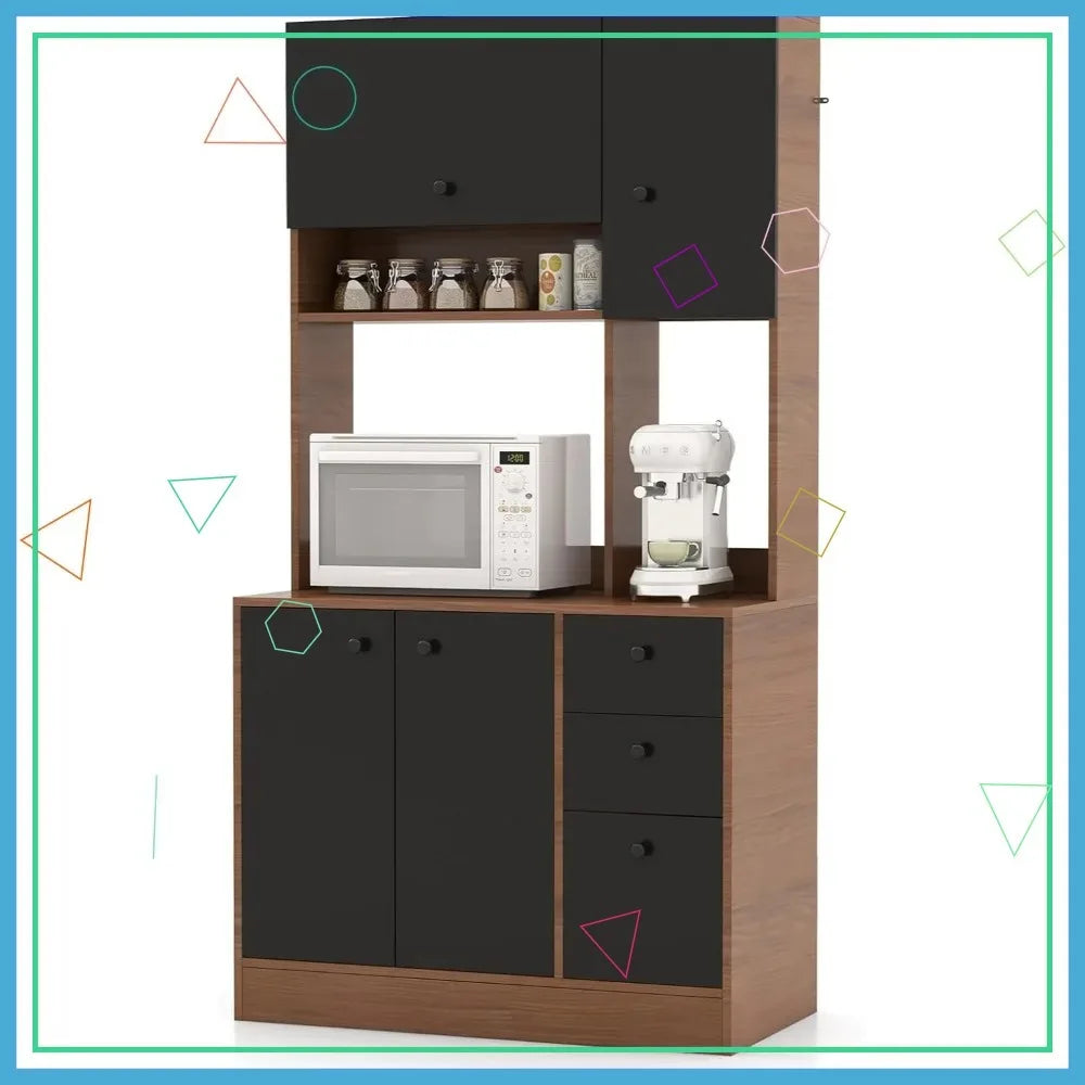 71" Large Kitchen Pantry Cabinet