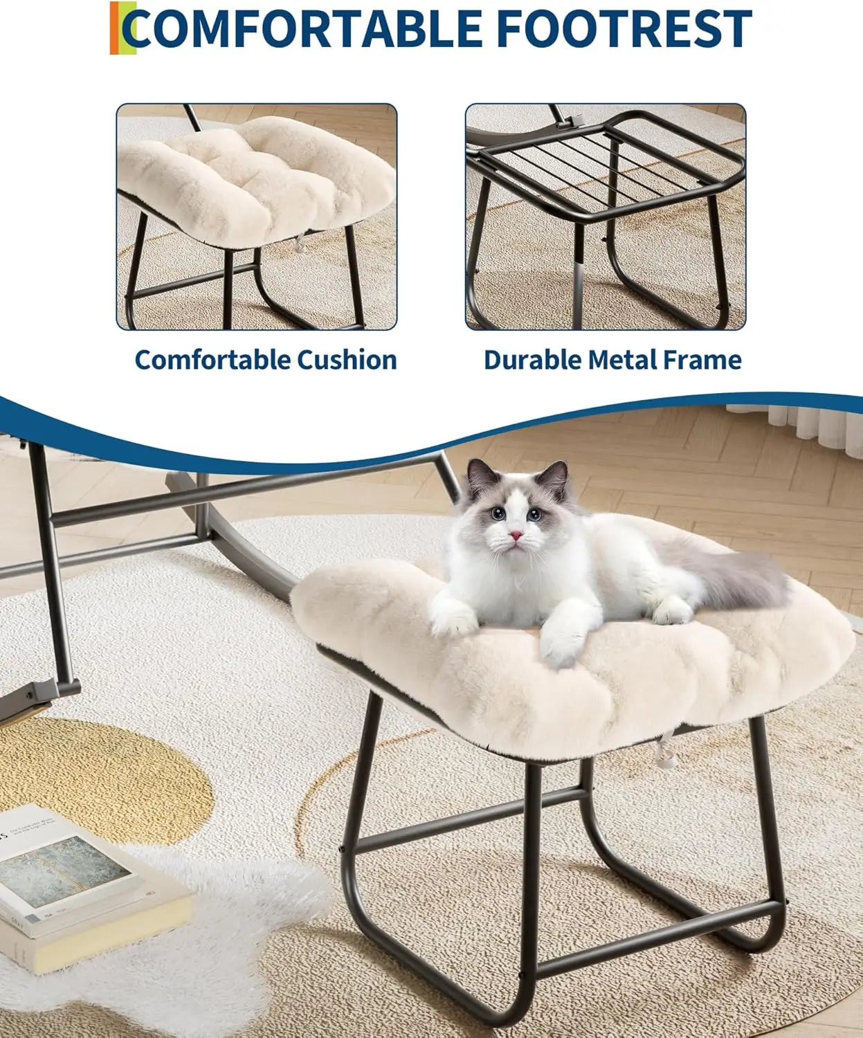 Patio Lounge Chair Rattan Egg Rocker