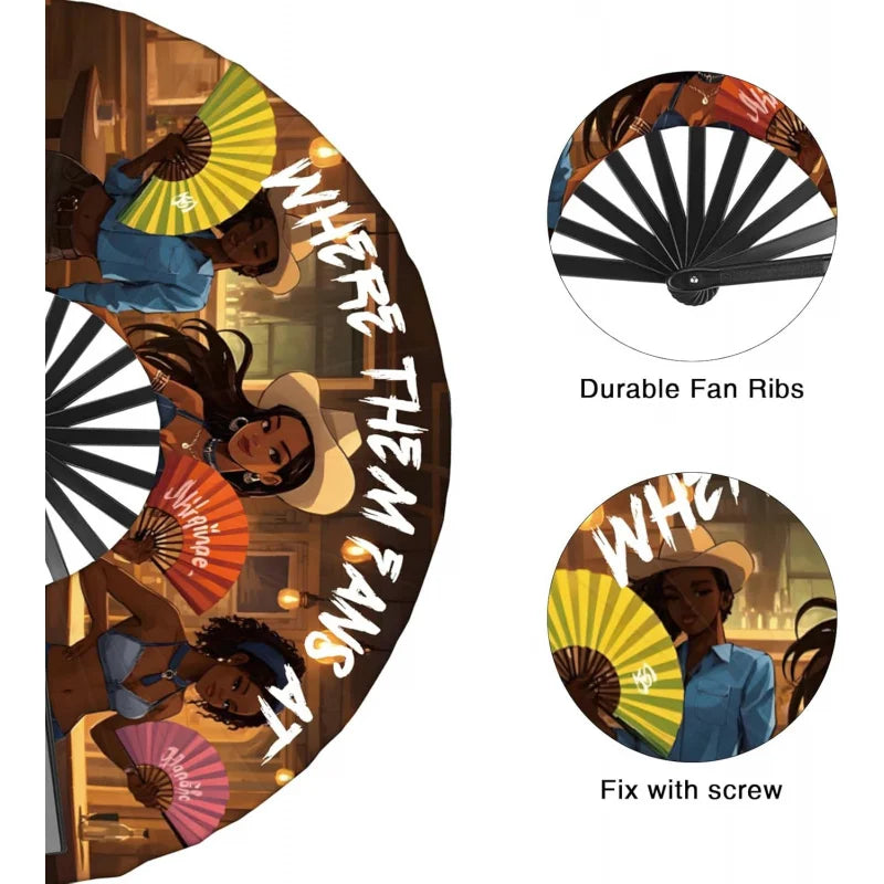 Large Festival Hand Folding Fans