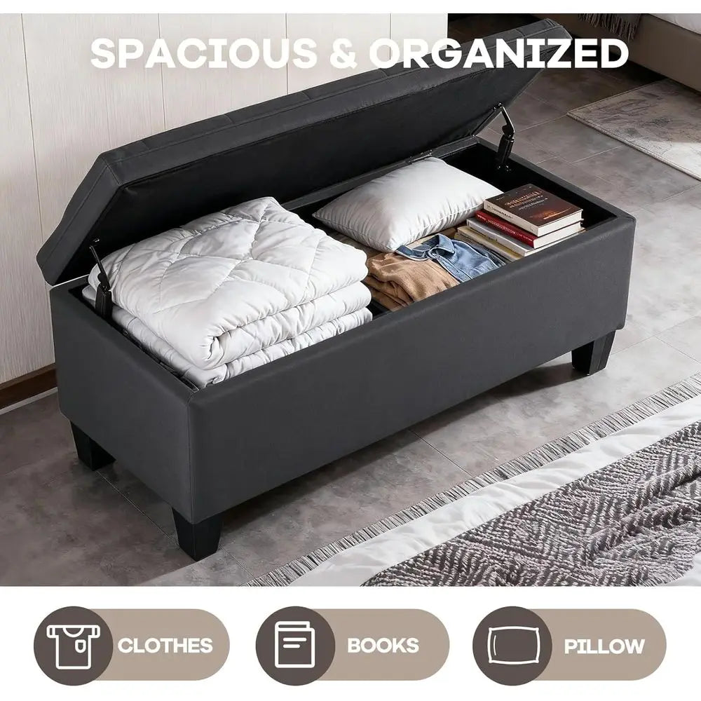 Space-Saving Ottoman Bench with Storage