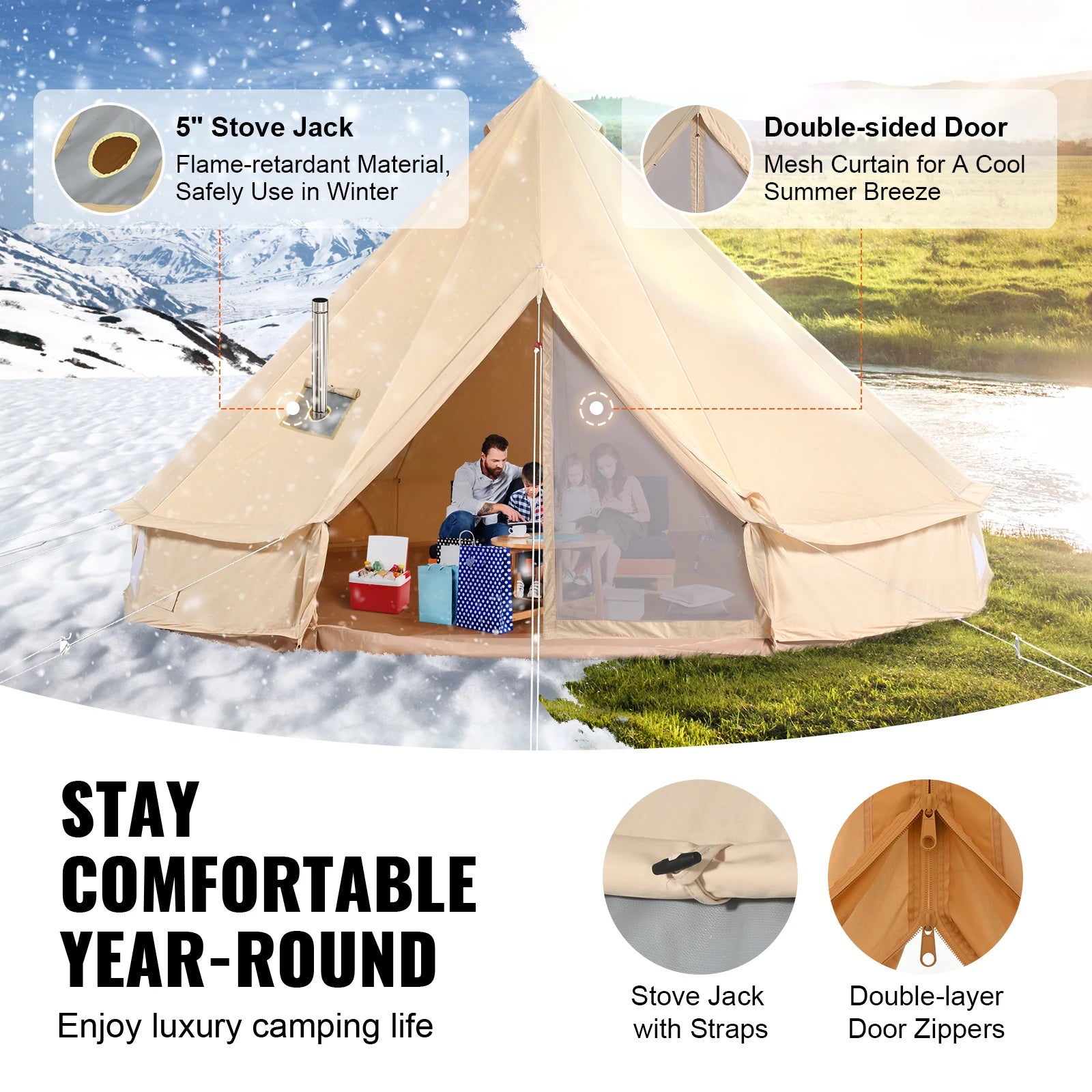 Canvas Bell Tent 4 Seasons