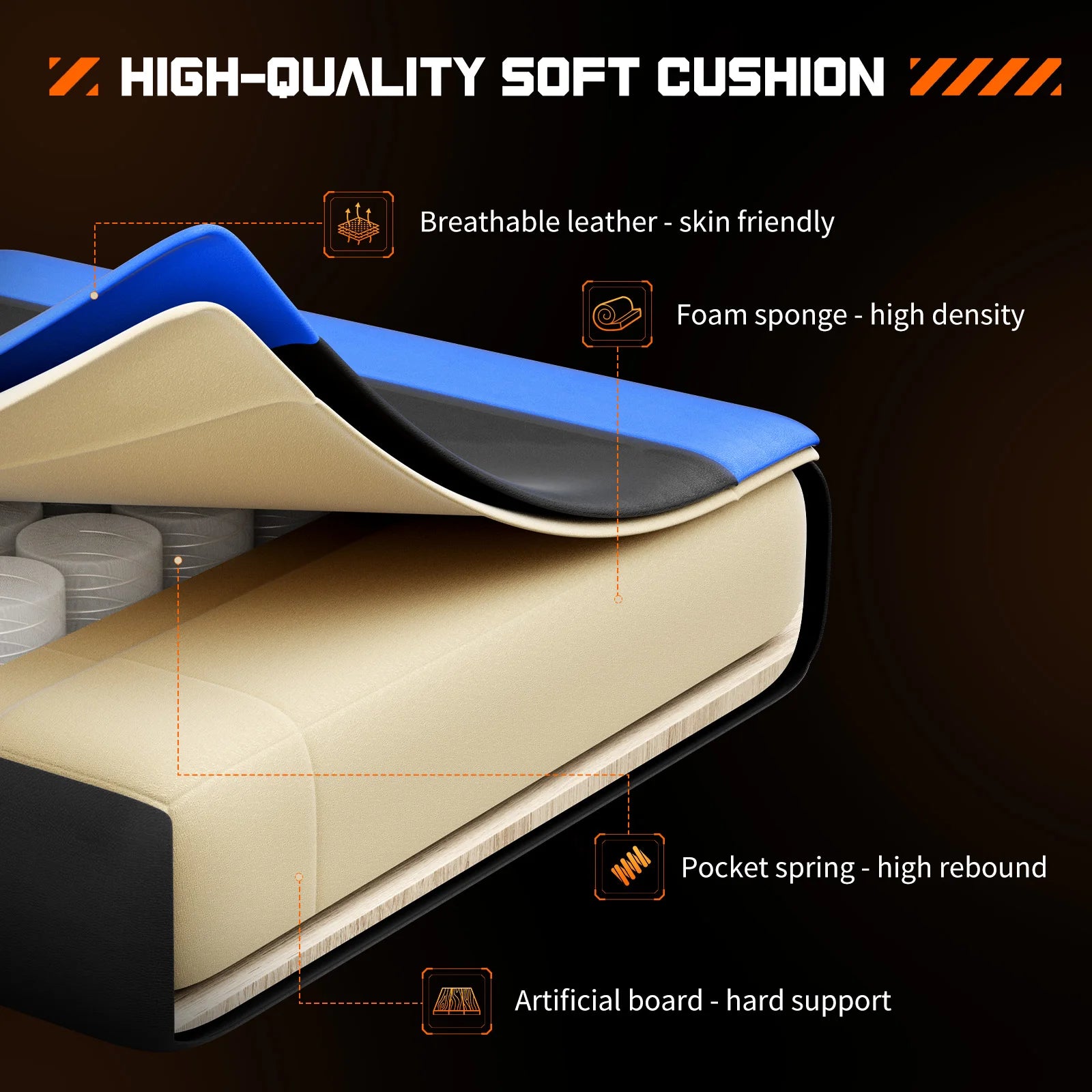 Ergonomic  Gaming Chair Adjustable Swivel