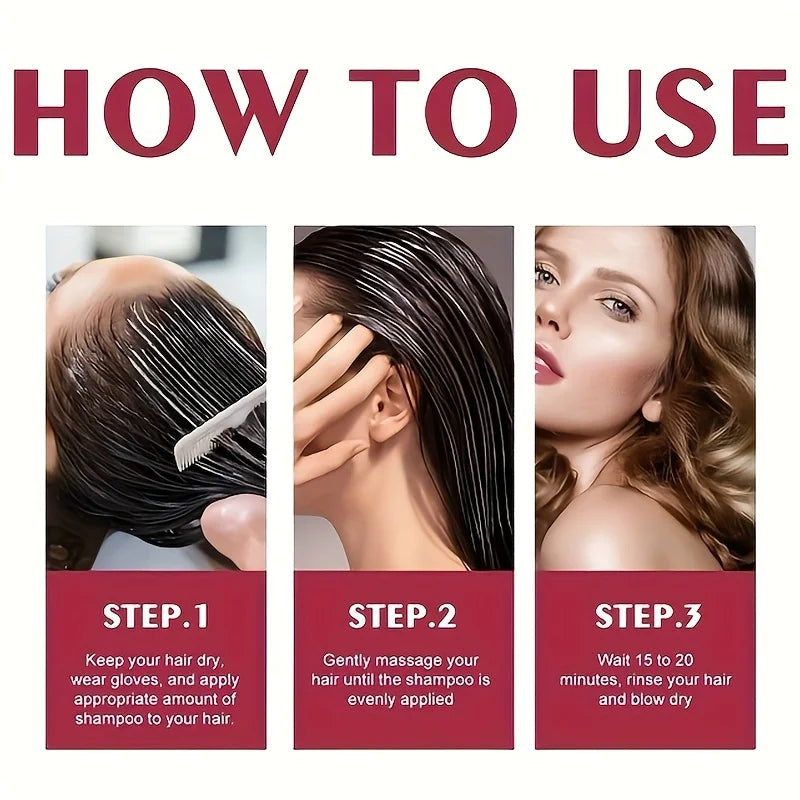 Silvery Hair 3 in 1 Dye Shampoo