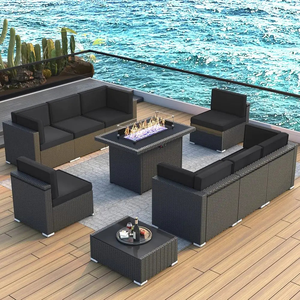 10-Piece Outdoor Wicker Rattan Patio  Set
