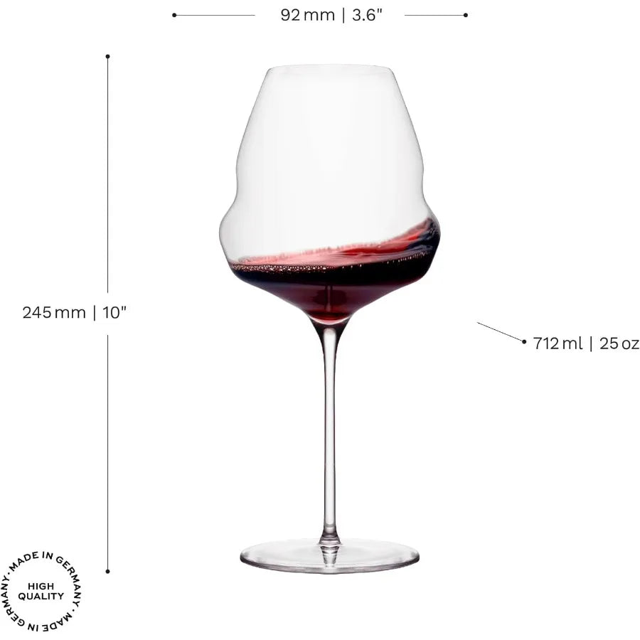 Burgundy Red Wine Glasses Set of 6