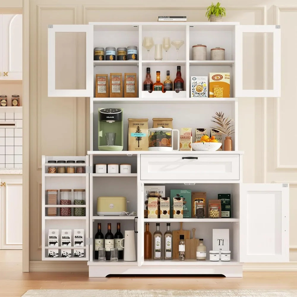 "Elevated Kitchen Pantry Cabinet with Storage