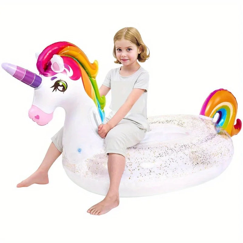 Unicorn Pool Float Inflatable Rainbow Floaty