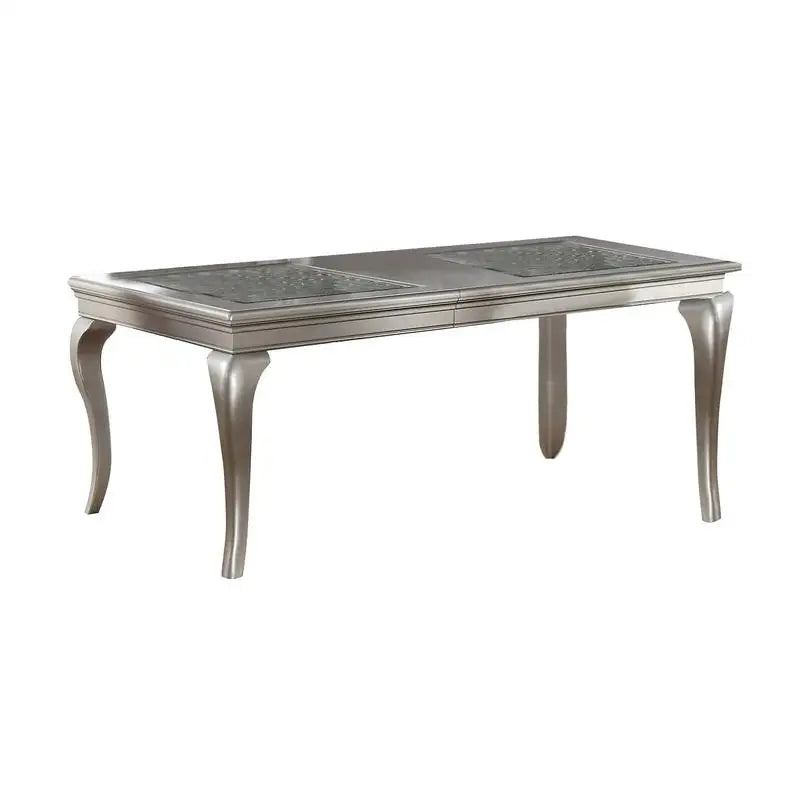 7pc Rect. Glass Dining Table Set