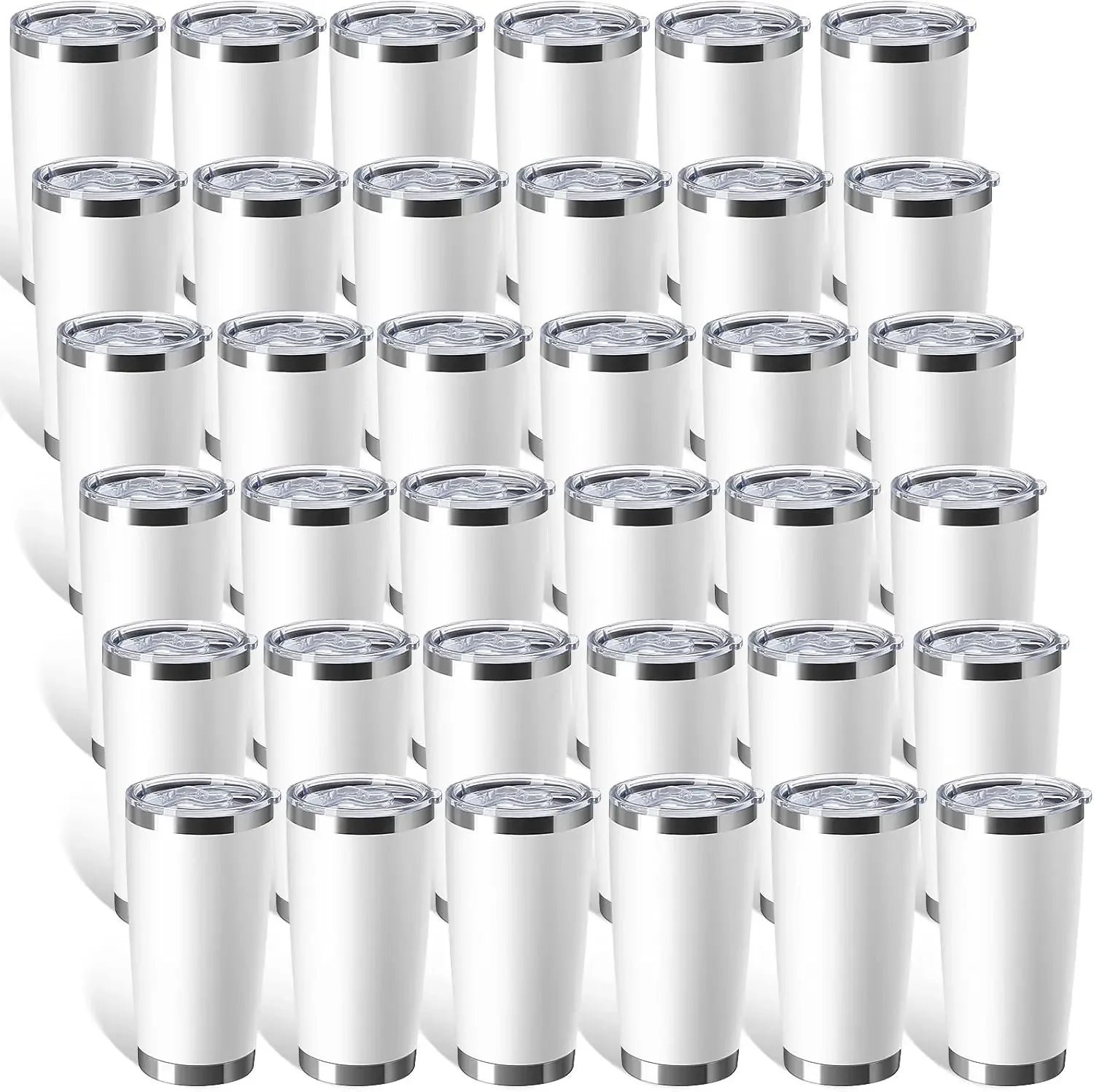 36 Packs Stainless Steel Tumbler Bulk with Lid