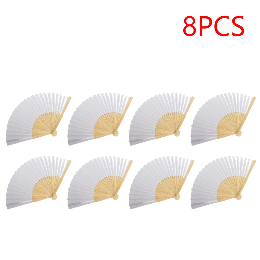 1-50PCS  Bamboo Folding Fan