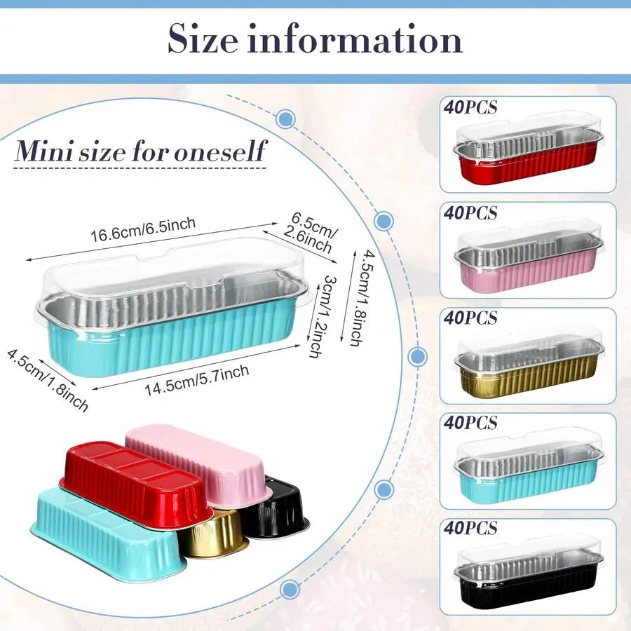 Aluminum Foil Mini Loaf Pans with Lids