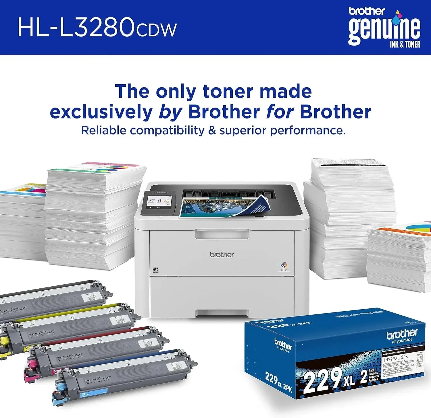 Wireless Compact Digital Color Printer with Laser