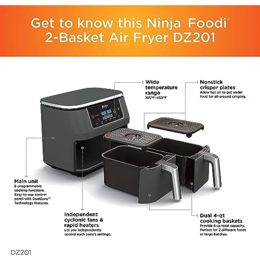 6-in-1 Air Fryer  Dual Zone