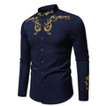 Men's Shirt Vintage Long Sleeve
