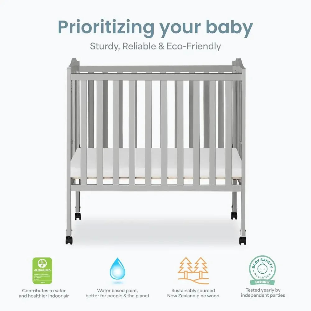 Convertible Lightweight Portable Crib with Playpen
