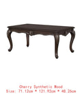 Beige Fabric Loveseat with Cherry Finish and 3 Pillows