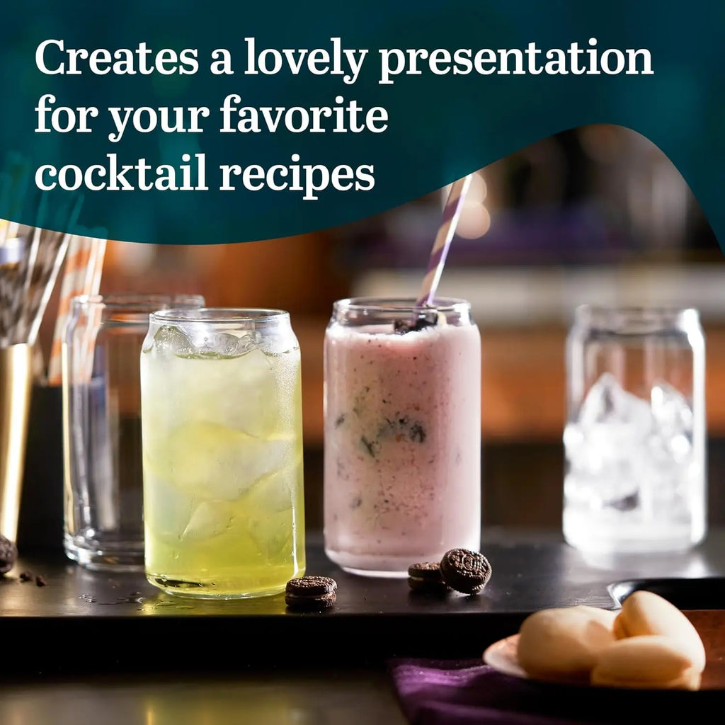 Classic Clear 16 oz  Tumbler Glasses for 4