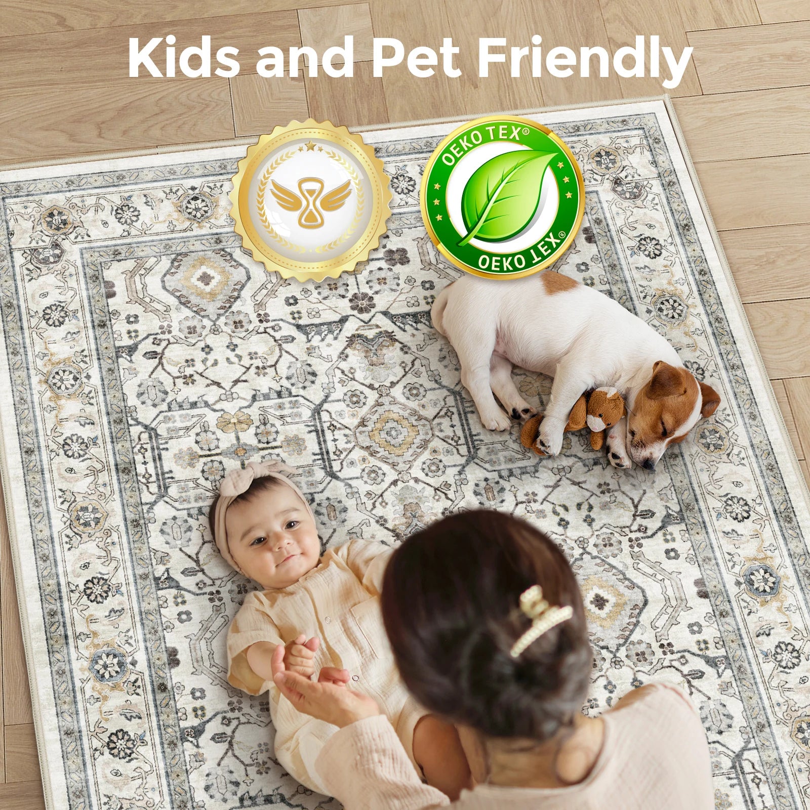 Vintage Floor Washable Area Rug