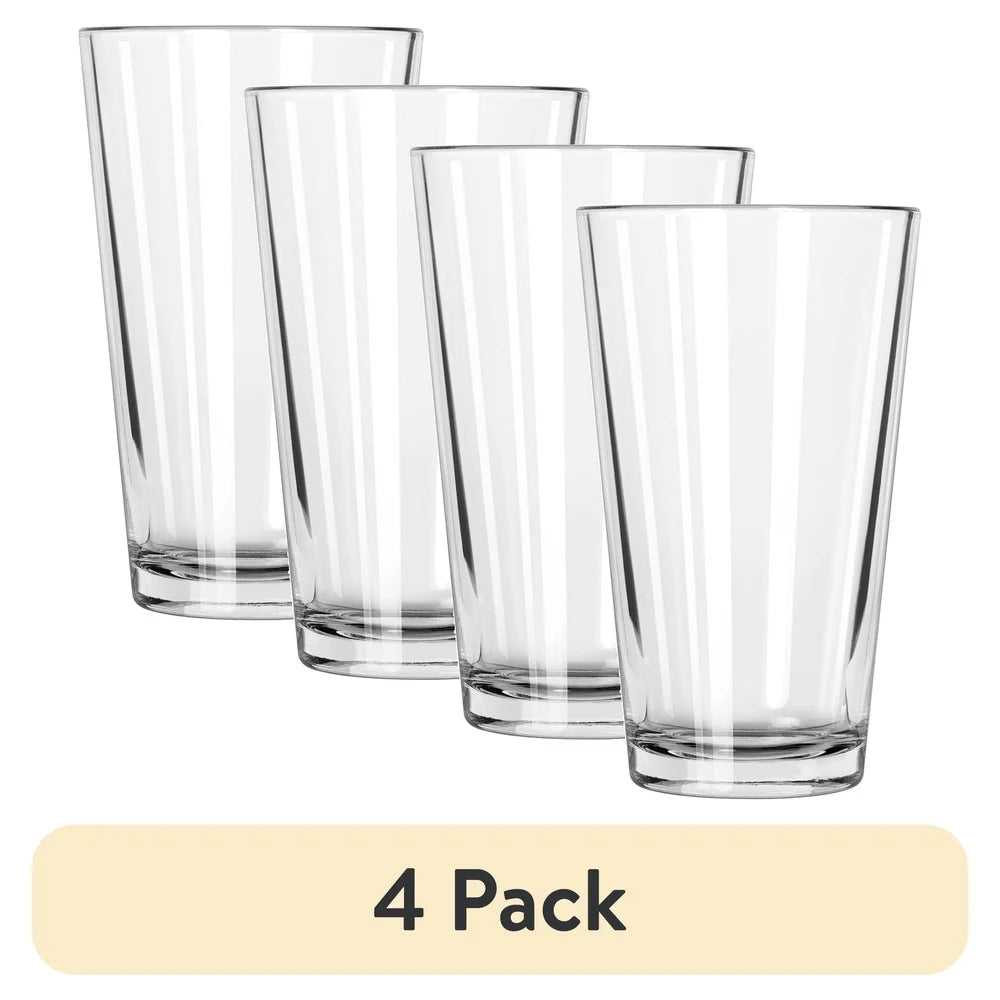 Durable 16oz Pint Glasses for 4