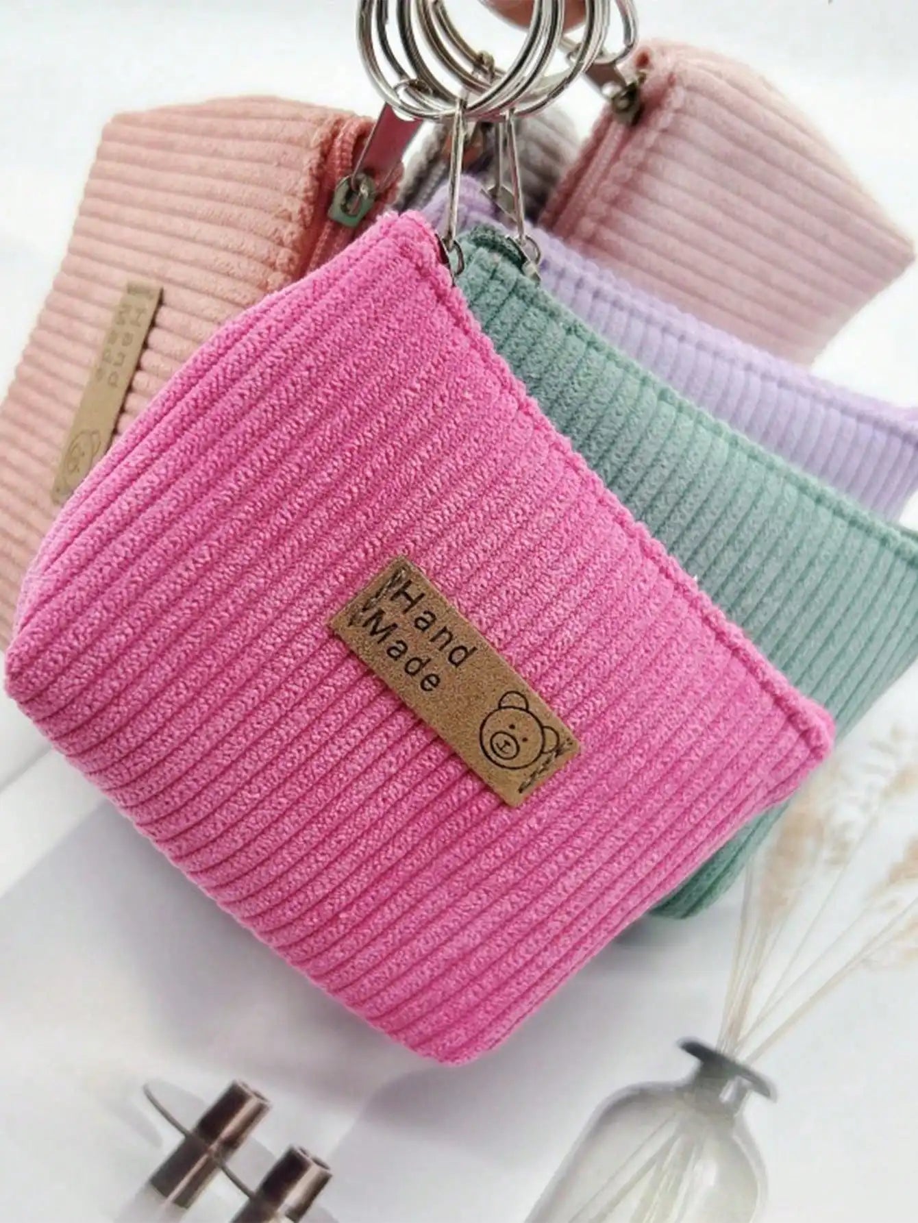 1/3/6 Pcs/Set Mini Corduroy Coin Purses
