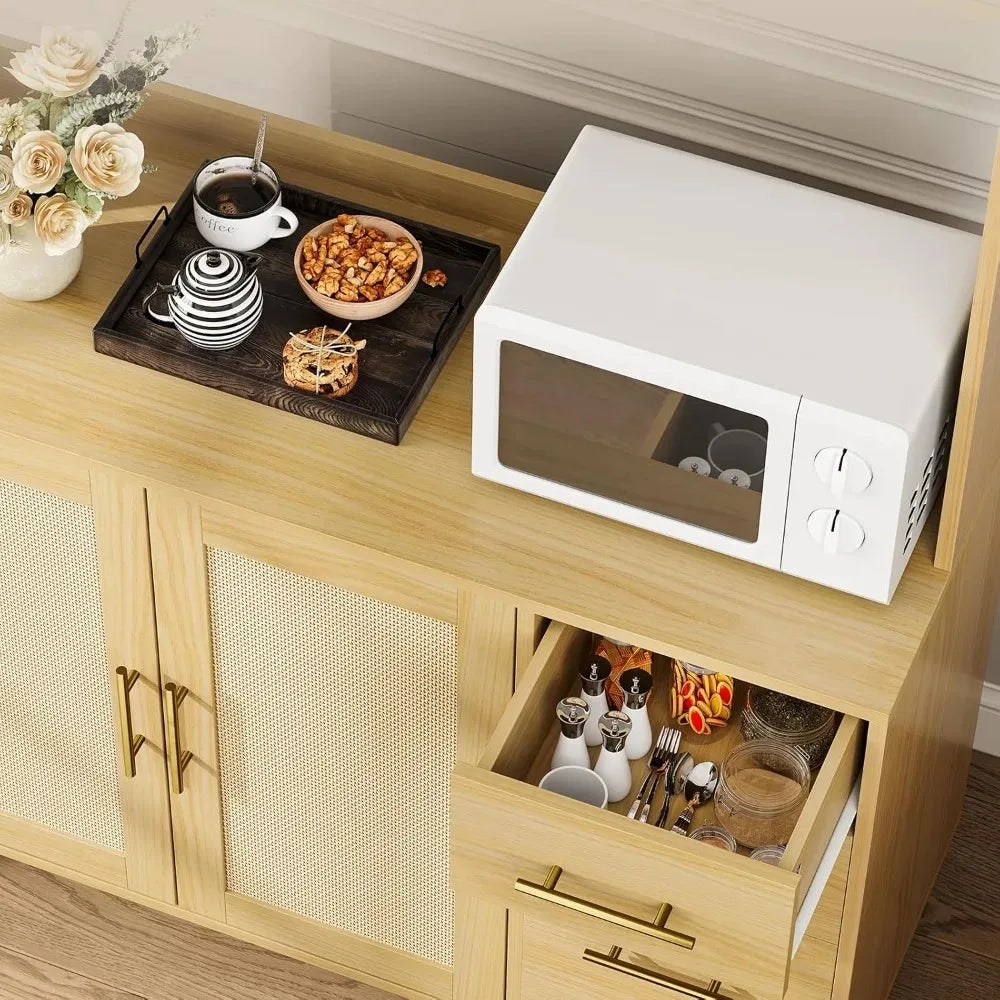 Cabinet with Microwave Stand, 71" Freestanding