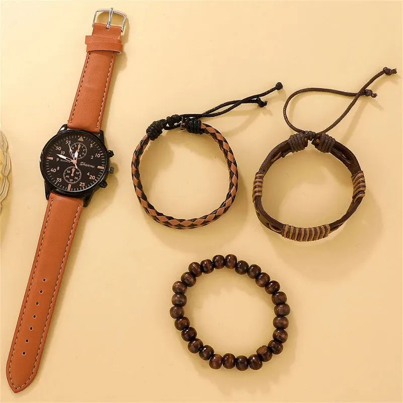New Men  Luxury Bracelet Set Wrist Watches